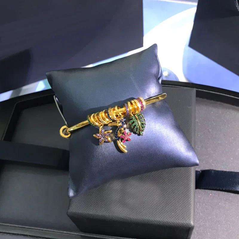 UMGODLY роскошный брендовый Браслет Разноцветные тропические джунгли открытые