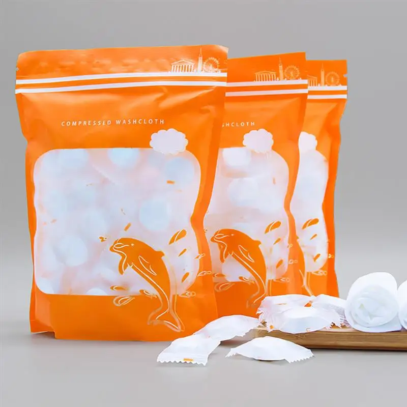 50 шт сжатый Полотенца Портативный прессованная салфетка уход за кожей лица для