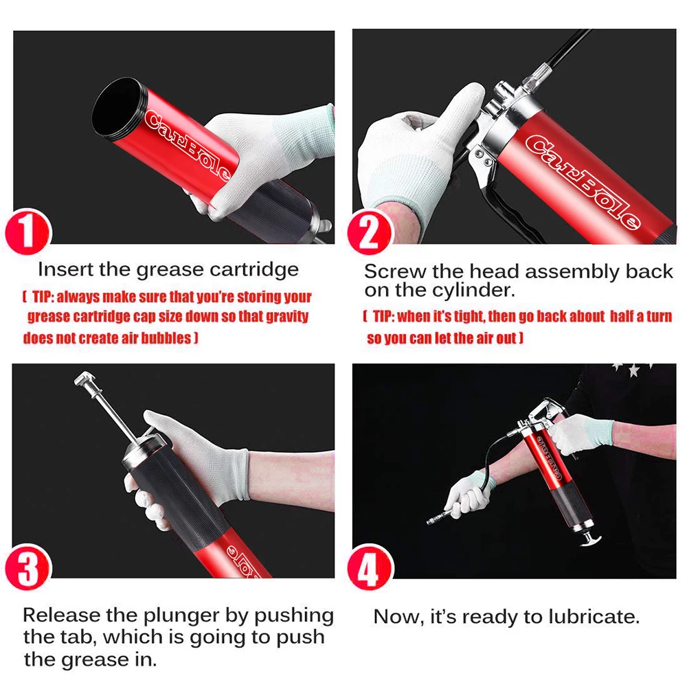 Пистолет для смазки с удлинителем и гибким шлангом 4500 фунтов/кв. Дюйм|grease gun|pistol