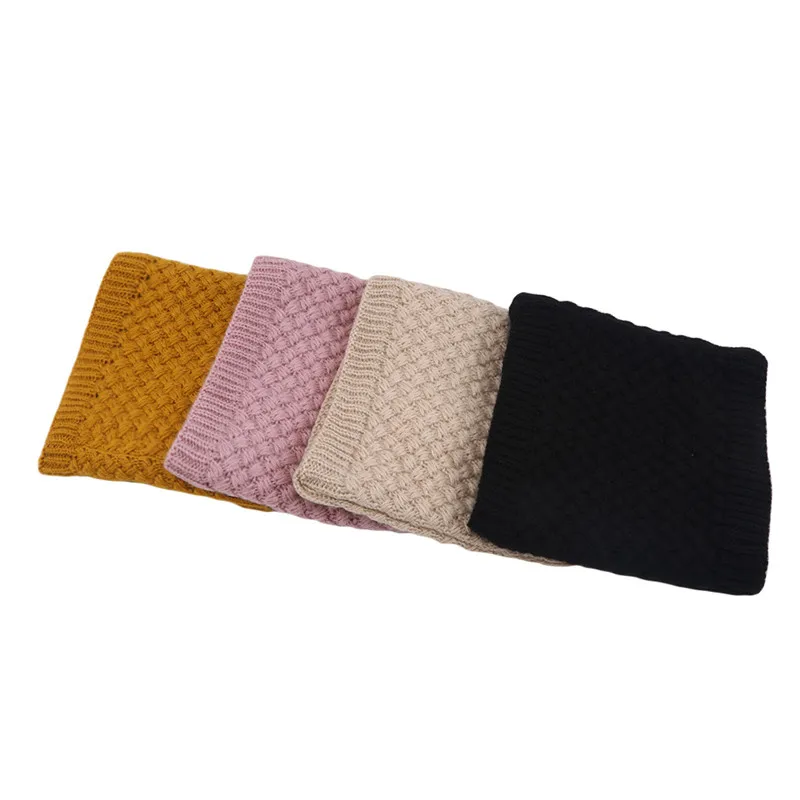 

Комплект из шапки и снуда, женский зимний однотонный вязаный