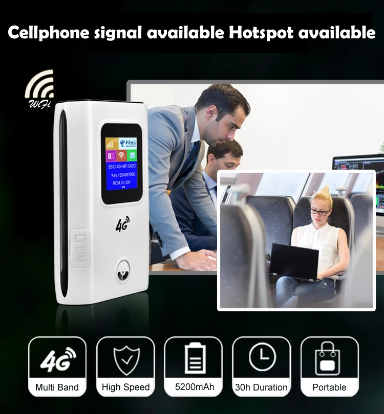 4G Mifi LTE FDD/TDD Портативный Карманный Wi Fi роутер Hotspot модем с аккумулятором и внешним