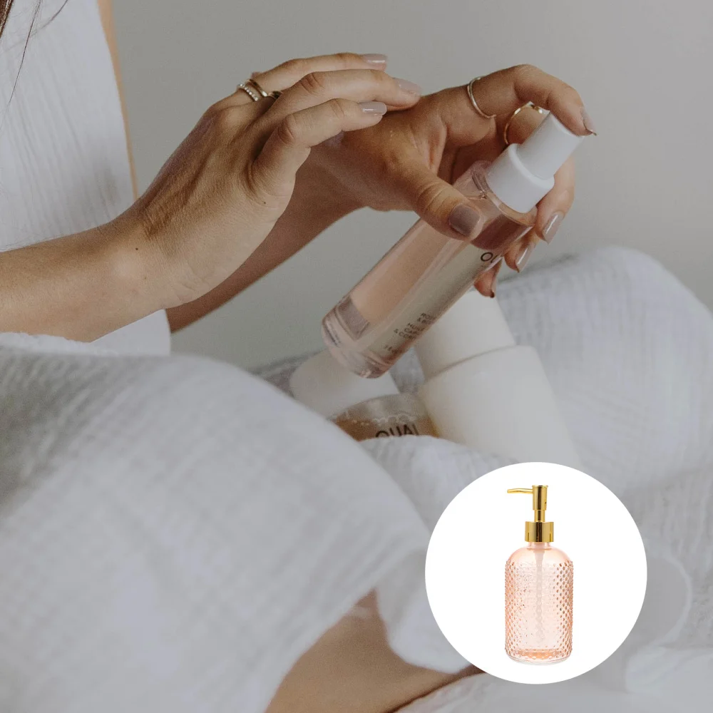 

3pcs Empty Lotion Pump Bottles Glass Press Pump Bottles Shampoo Glass Bottle