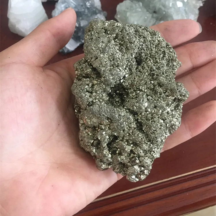 Натуральный камень необработанный Пирит и минералы хрустальное украшение