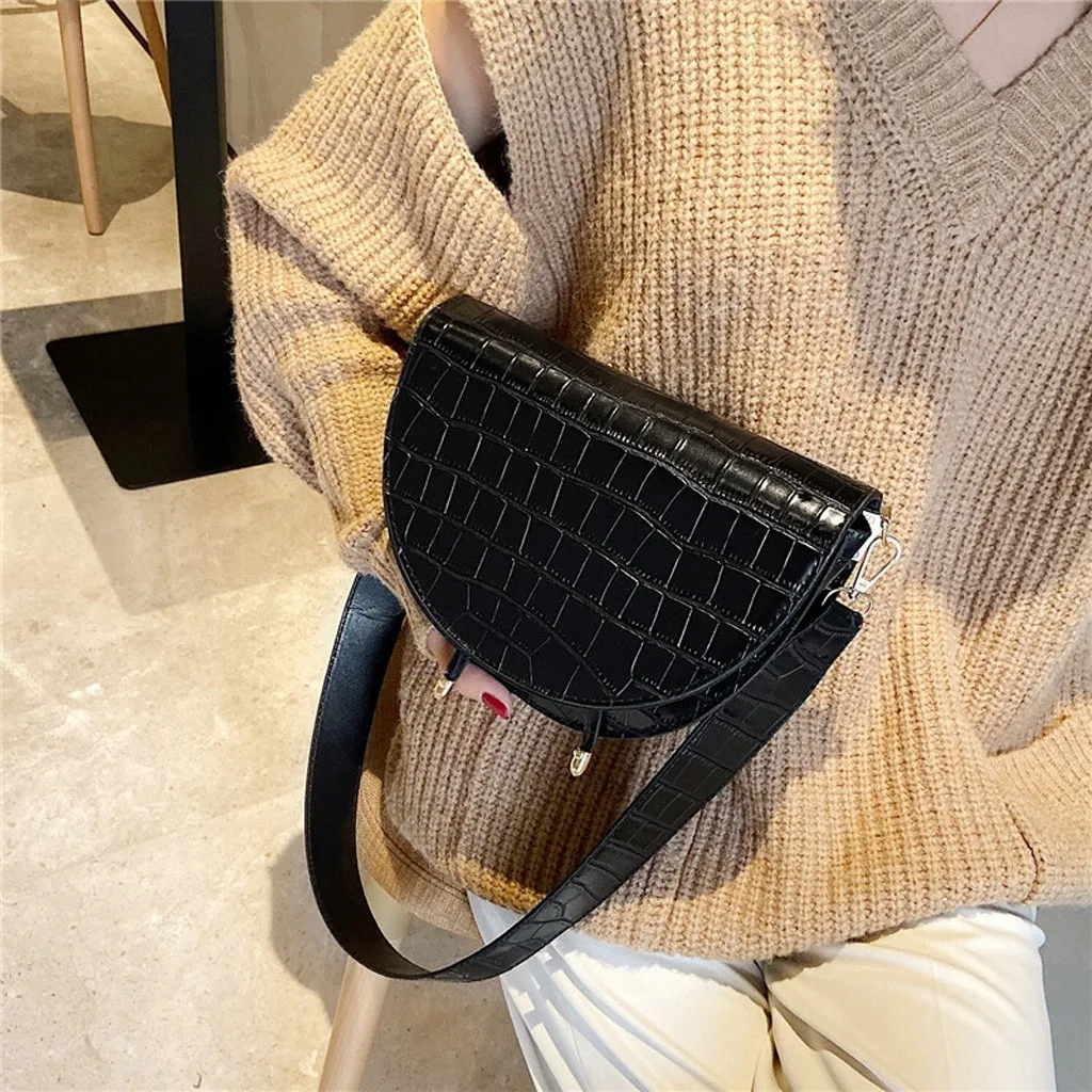 Женская сумка через плечо Новая женская модная трендовая с каменным узором