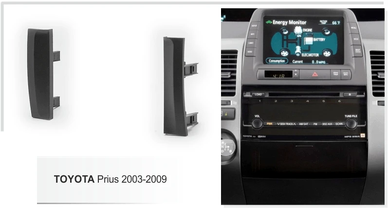 Двойная Din Facia для Toyota Prius 2003-2009 радио DVD стерео CD панель комплект приборной панели