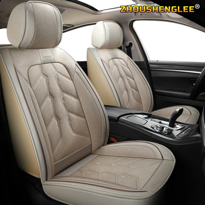 

ZHOUSHENGLEE flax Universal car seat cover for Mazda All Models CX5 CX7 CX9 MX5 ATENZA Mazda 2/3/5/6/8 car styling auto styling
