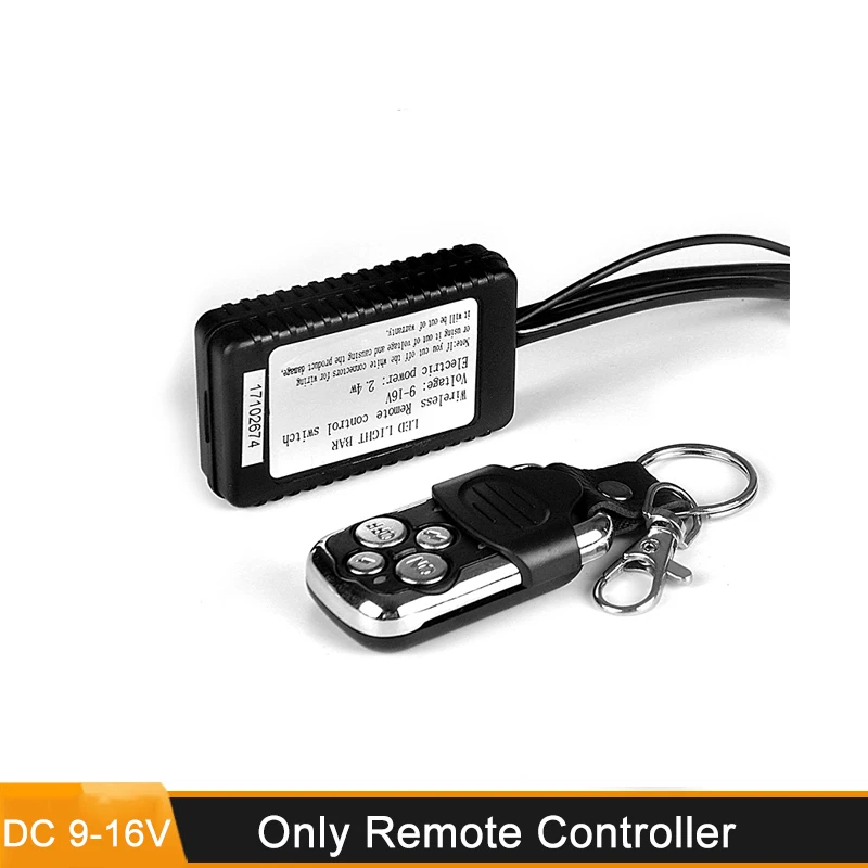 Only Remote control Универсальный Автомобильный светодиодный светильник, проводной выключатель проводки, 2 м, 12 В, 24 В, 40А, релейный ткацкий станок, набор кабелей, предохранитель для авто вождения по бездорожью, светодиодная Рабочая лампа - Цвет: Only Remote control