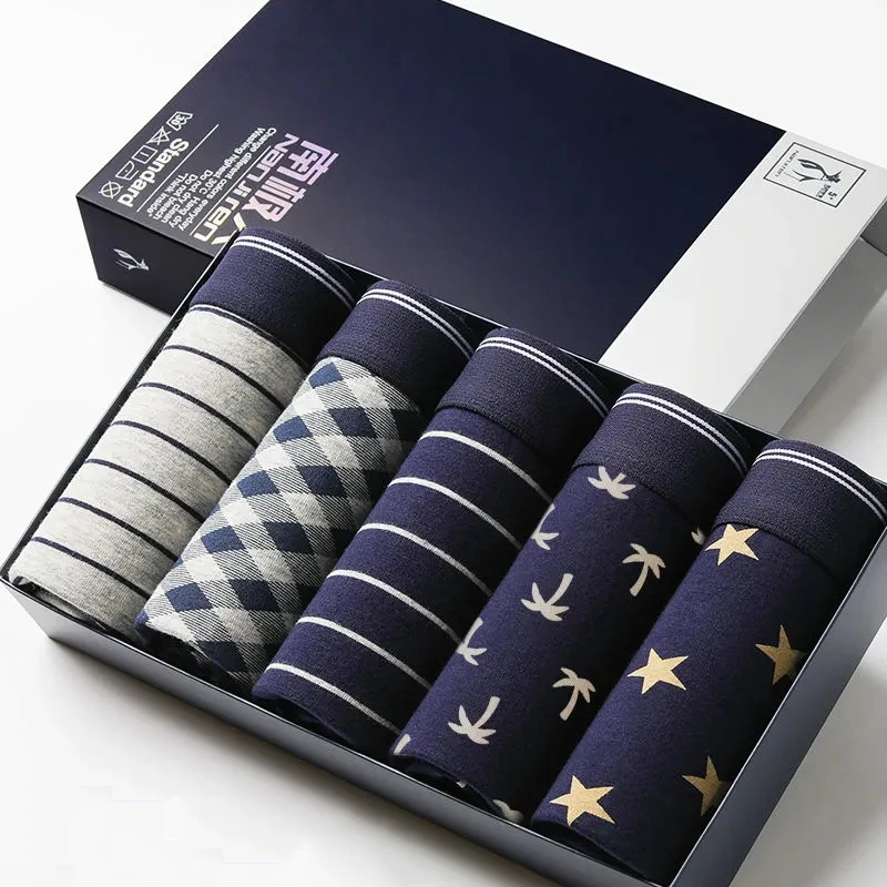 Men's Underwear Men's Pure Cotton Summer Boxer Pants Antibacterial Breathable Trend Four Corner Shorts Head Large Shorts