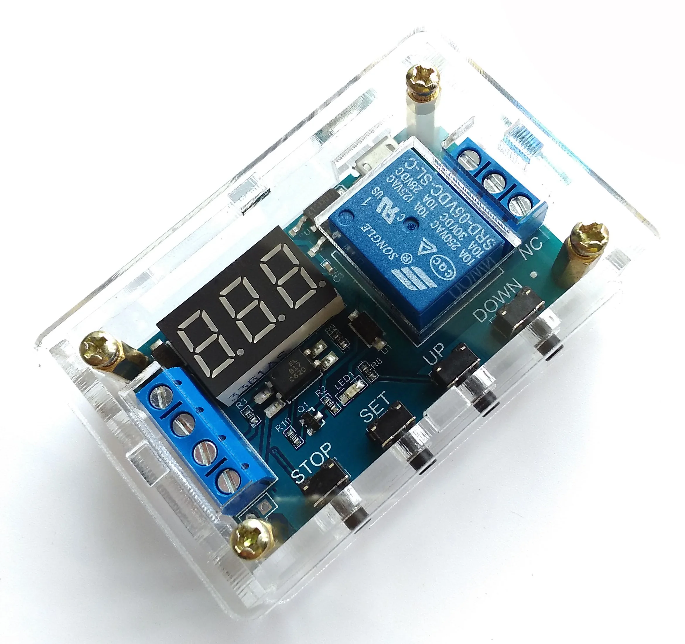 Светодиодный релейный модуль с таймером на 12 В 24 постоянного тока корпусом