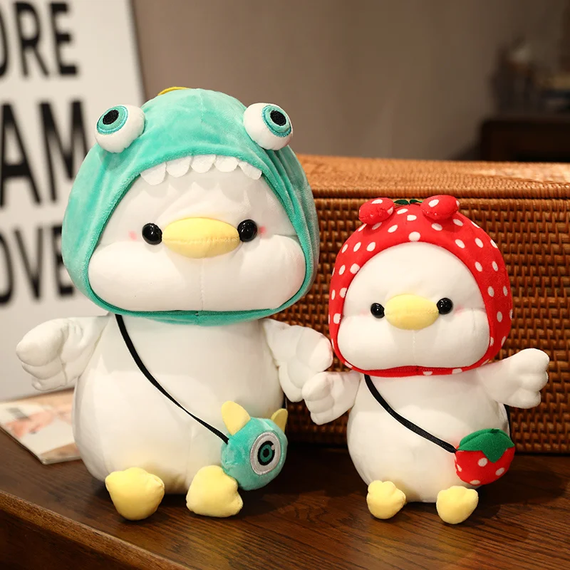 

Прекрасный превращается в курицу, плюшевая игрушка, кавайная клубника, лягушка, детские игрушки, мягкое плюшевое животное, подарки для дево...