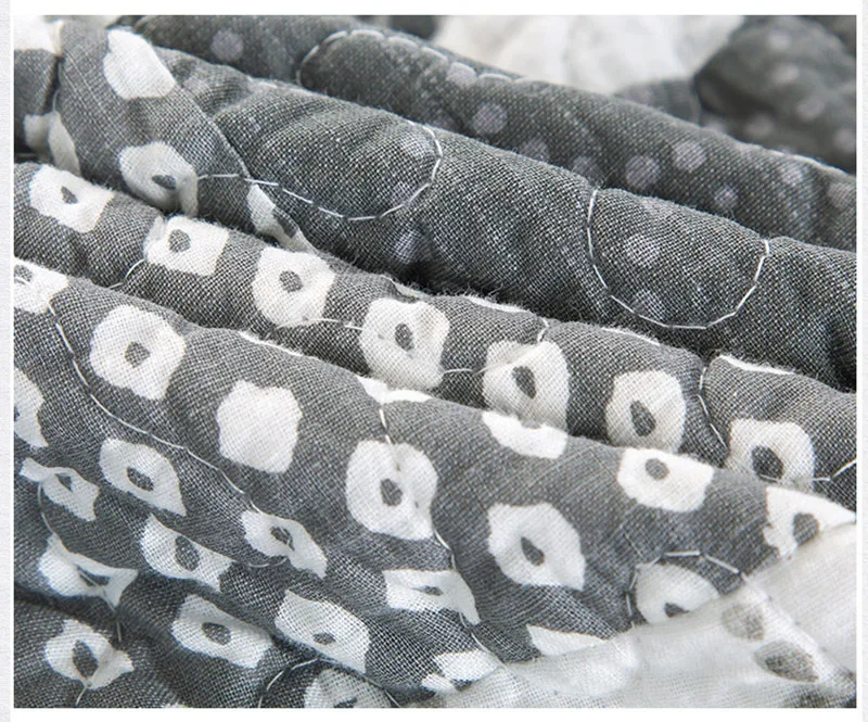 

CHAUSUB Bedspread on the Bed Quilt Set 3PC Summer Blanket for Double Bed Pillowcase King Size Vintage Patchwork Cotton Coverlet