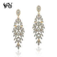 veyo luxury crystal drop earrings long party rhinestone dangle earrings for women fashion jewelry gift