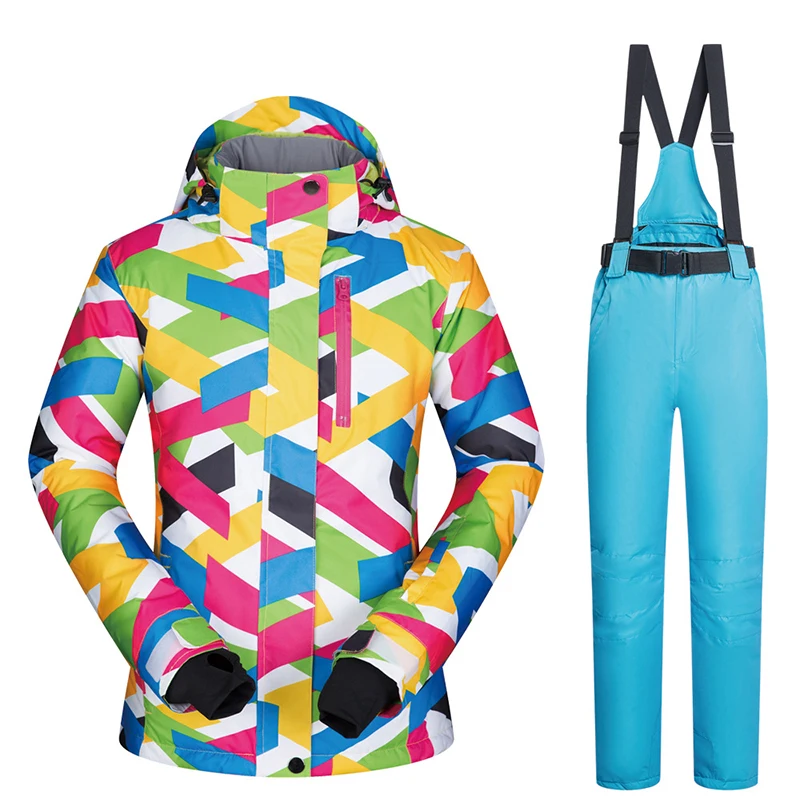 

New Thick Warm Ski Suit Women's Outdoor Ski Clothing Windproof Waterproof Snowboard Suit Snow Sports Winter Female Jacket