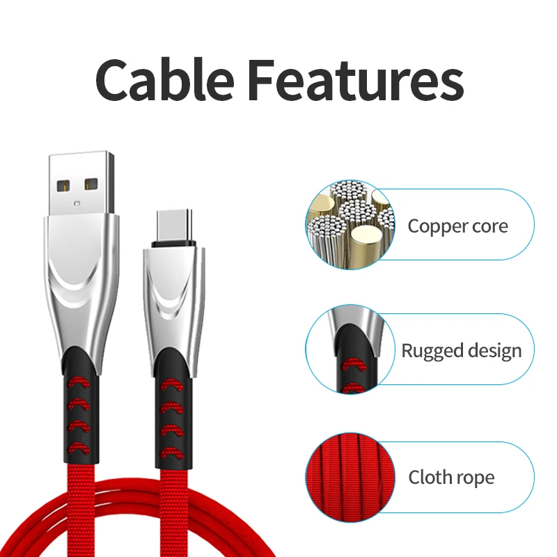 Кабель USB Type-c мобильный телефон Micro для быстрой зарядки и синхронизации данных |