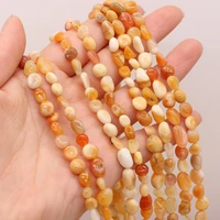natural golden silk jades stone beads for diy necklace bracelet earrings accessories women gifts jewelry making size 6 8mm