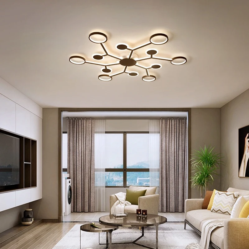 Светодиодная Современная Минималистичная лампа для спальни, лампа для теплой комнаты, Скандинавская лампа для гостиной, лампа на потолок, н...