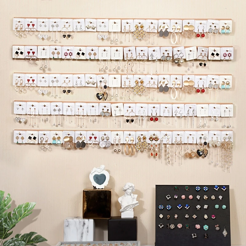 

3 Pack Jewelry Organizer Wall Mounted Wood Hanging Jewelry Organizer Holder Kit