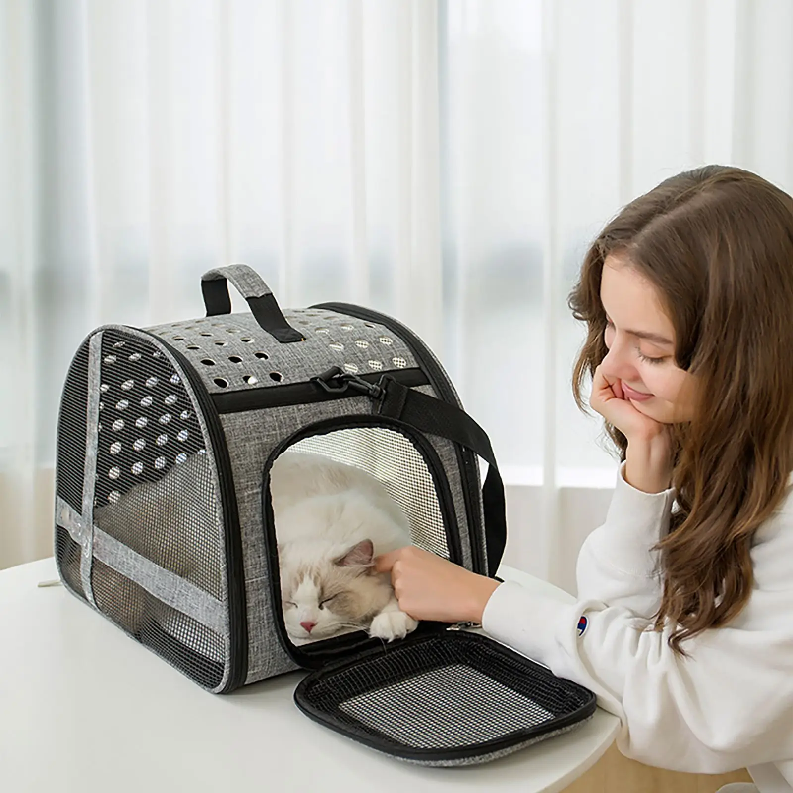 

Pet Carrier Package Space Capsule Transparent Bag For Traveling Hiking Walking Outdoor Use Breathable Bags Handbag For Cats