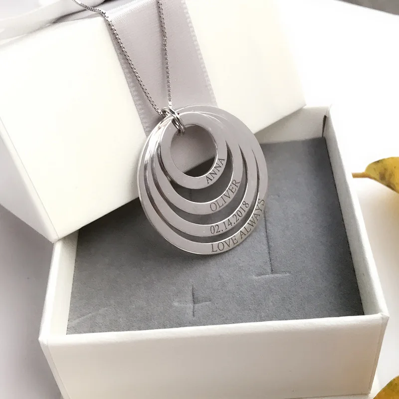 Пользовательское имя ожерелья Золото Цвет многослойное ожерелье из цепочек с