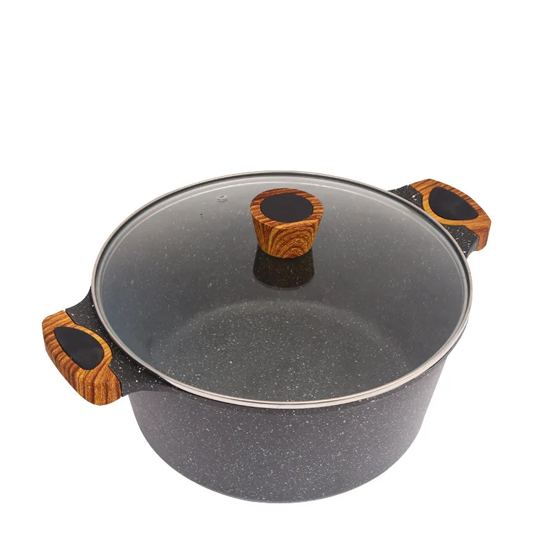 

32 Cm Large Aluminium Cooking Stock Pot Non Stick Kitchen Cookware Soup Pot Medical Stone Ollas De Cocina Kitchen Tools AH50SP