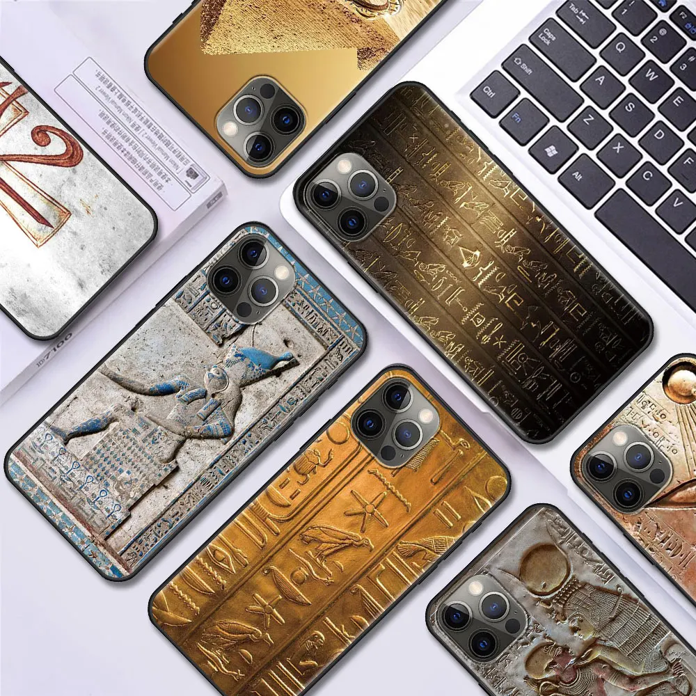 Черный чехол для телефона Apple iphone 13 11 12 Pro XR X 7 8 + XS MAX 6 6S Plus 5 цветов 2020 Египет Nefertiti