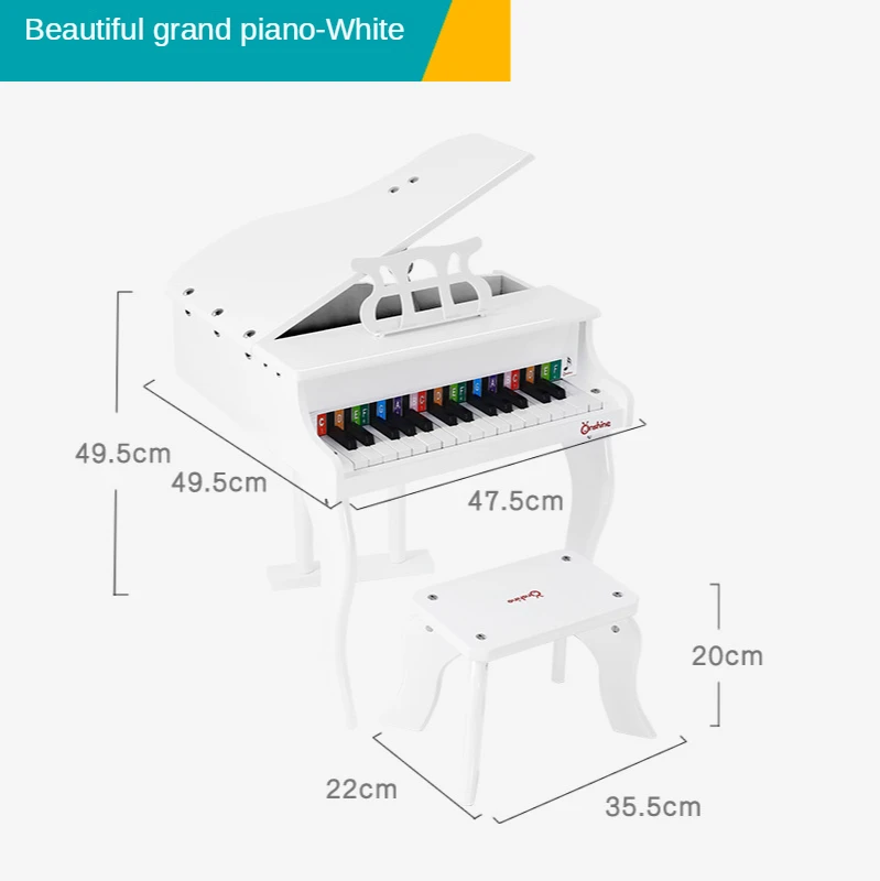 

Children Piano 30 Keyd Large Wooden Music Toy Piano Birthday Gift 4 Color Musical Instruments for Children Educational Baby Toys