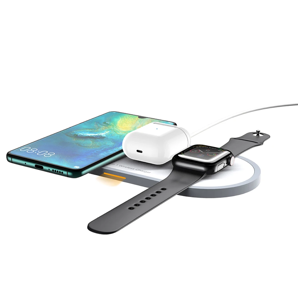 Беспроводное зарядное устройство QI для IPhone Xs Max XR X 8Plus 10 Вт 3 в 1 | Мобильные