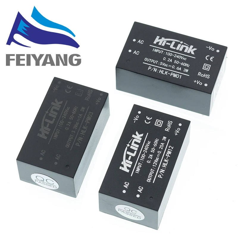 10 шт./лот HLK-PM01 HLK-PM03 HLK-PM12 AC-DC 220 В до 5 мини модуль питания Интеллектуальный бытовой