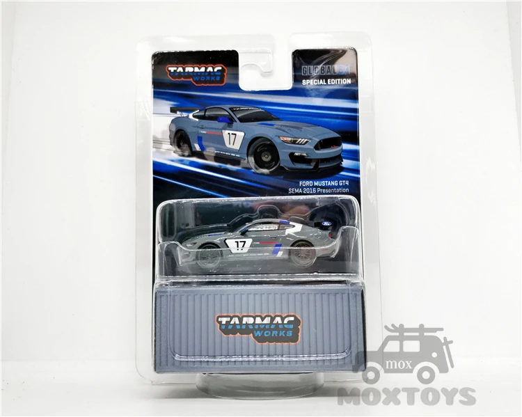 

Tarmac Works 1:64 Ford Mustang GT4 SEMA #17 2016 Presentation Diecast Model Car