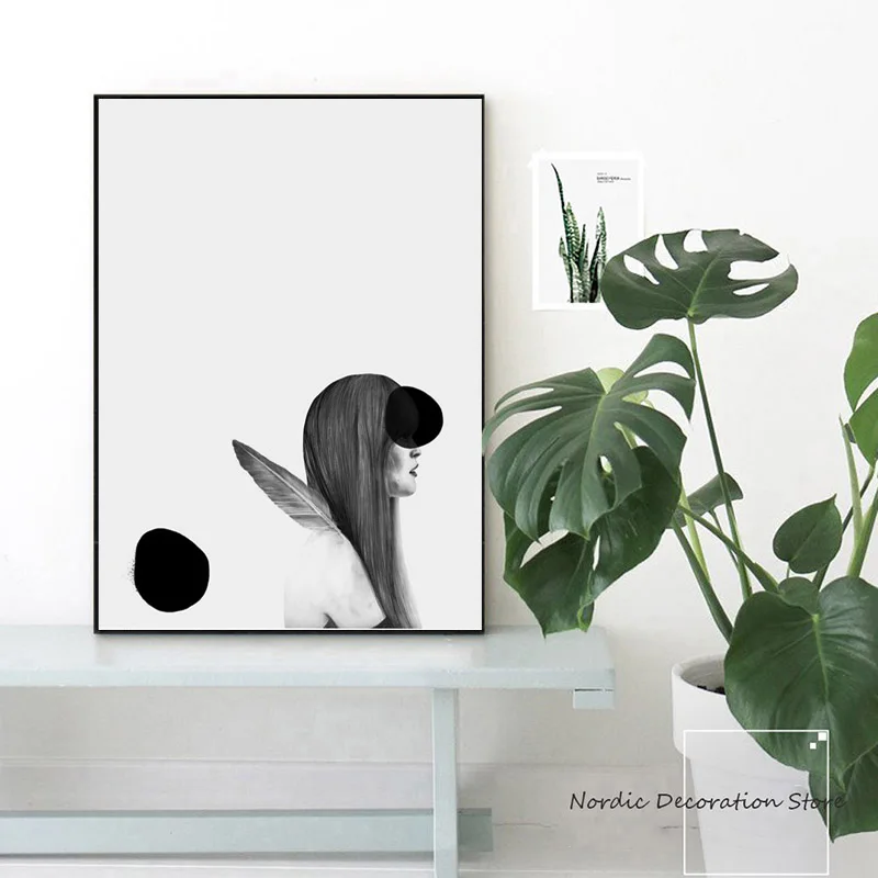 Черная точка скандинавские абстрактные девушки как будто буквы плакаты и принты