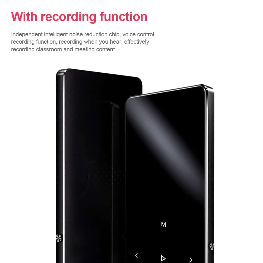 

MP4 Player Bluetooth Music Player 1.8inch 8GB 16GB Touch Key FM Radio Video Ebook HiFi for Phone Tablet PC Reading Gift Portable