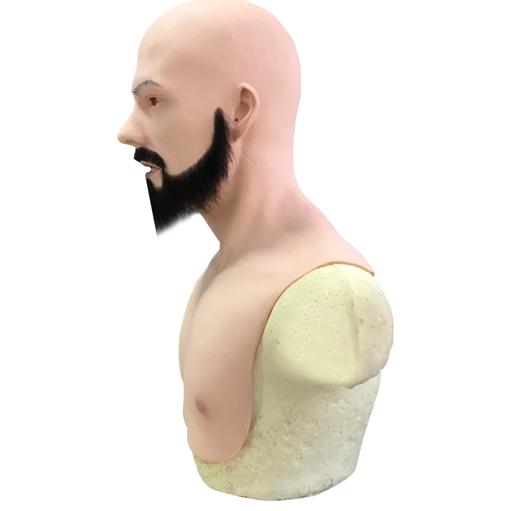 Реалистичная силиконовая маска KnowU для мужчин среднего возраста с грудью