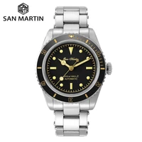 san martin diver watch 6200 retro water ghost luxury sapphire nh35 men automatic mechanical watches 20bar waterproof luminous