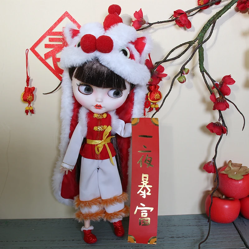 Одежда для кукол ICY DBS Blyth 1/6 bjd новогодний праздничный костюм Льва танцевальный Licca