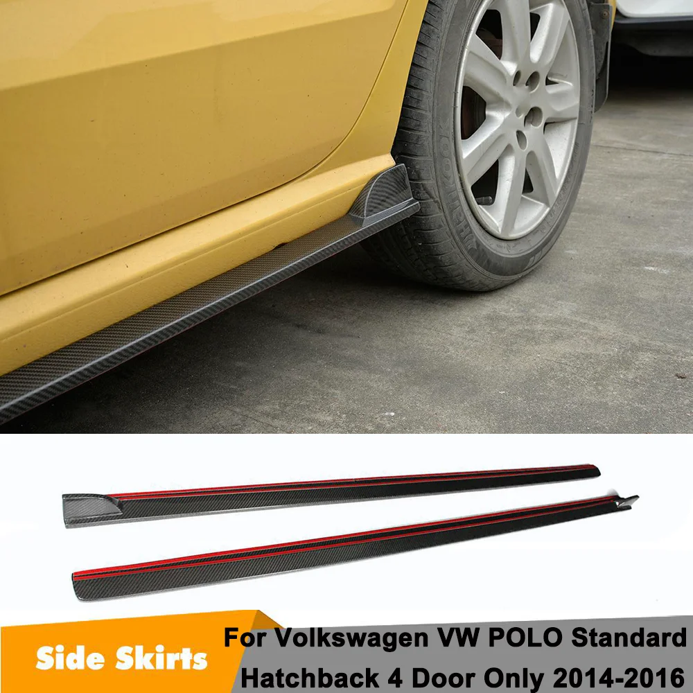 Автомобильные боковые юбки из углеродного волокна фартук для Volkswagen VW POLO