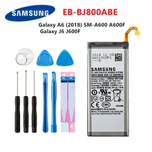 SAMSUNG Orginal EB-BJ800ABE 3000mAh Battery For Samsung Galaxy A6 (2018) SM-A600 A600F Galaxy J6 J600F Mobile Phone +Tools
