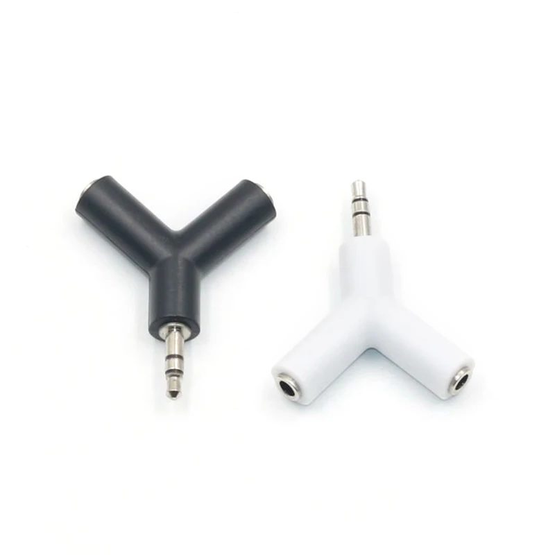 

3.5mm Stereo Audio Y-type 2 Female To 1 Male Cable Adapter For Two Headphones One Point Two Audio Headphone Adapter