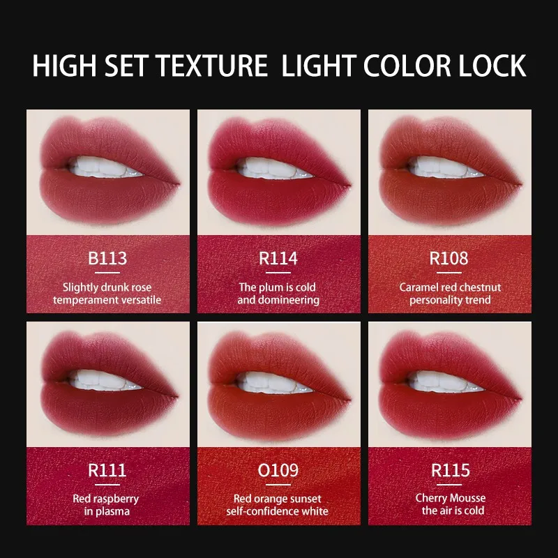 

Colorkey Glamour Matte Lip Gloss Natural Liquid Lipstick Velvet Glaze Waterproof Long-lasting Sexy Lip Makeup Cosmetic Dropship