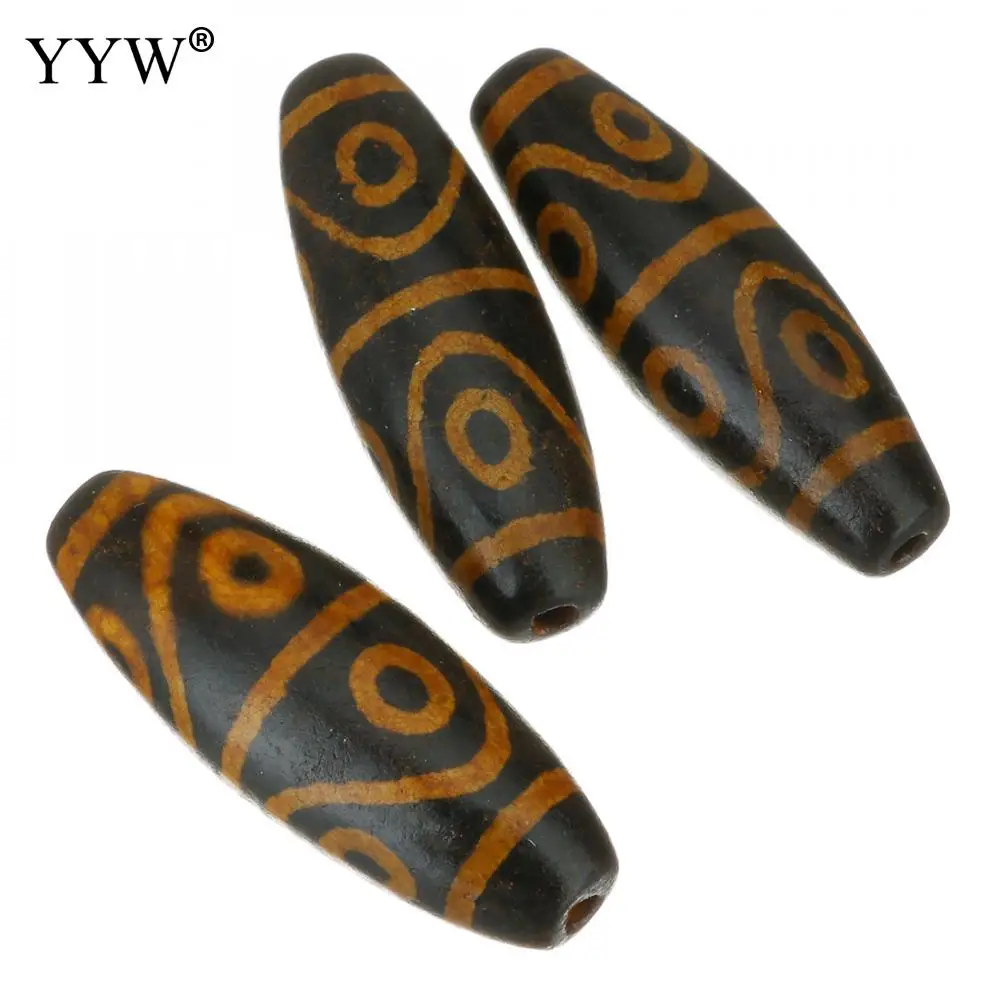 YYW 5pcs/Lot Vintage Natural Tibetan Dzi Beads Black And Brown Eyed Antique Agates For Women Male | Украшения и аксессуары