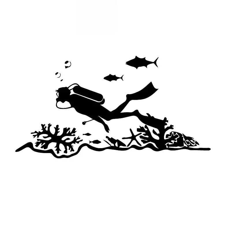 

Car Stickers Decor Motorcycle Decals Funny diver Vinyl Decorative Accessories Waterproof PVC,17cmx9cm