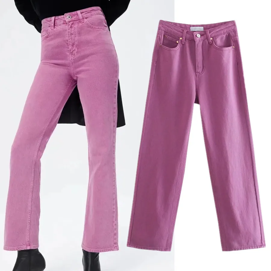 

Withered 2022 New Straight Jeans Woman England High Street Fashion Solid Casual Deim High Waist Jeans Retro Mom Jeans For Women