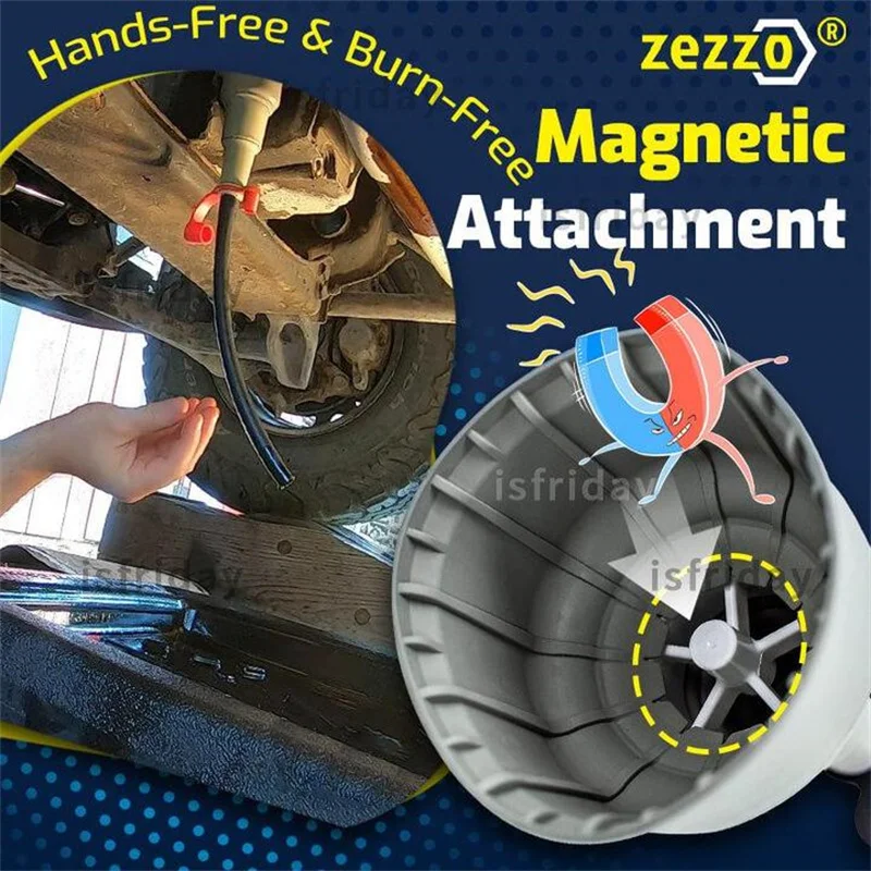 Magnetic Spill-Free TPU Oil Change Tool Engine Filling Universal Funnel Auto Fuel Petrol Diesel Exchange Filter | Обустройство дома