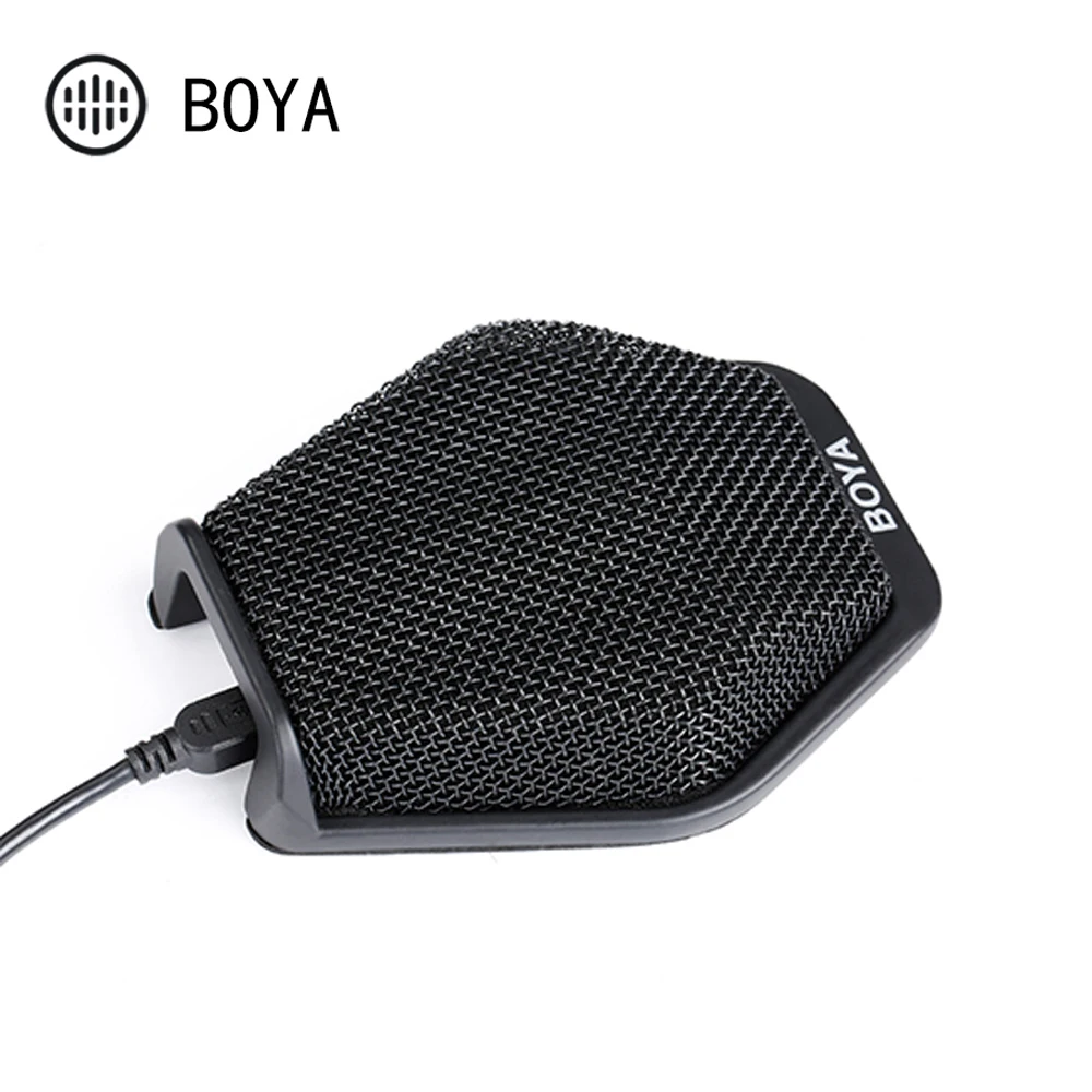 

Микрофон для конференций BOYA BY-MC2, суперкардиоидный конденсаторный микрофон 3,5 мм, разъем для наушников для Windows, Mac и ноутбука