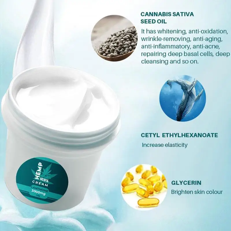 40 г конопляное масло увлажняющий крем с гиалуроновой кислотой питательный