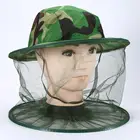 Камуфляжная шляпа от комаров, зеленая камуфляжная сетка для защиты лица от насекомых, Жуков, сетка для защиты лица, уличная сетка для сада