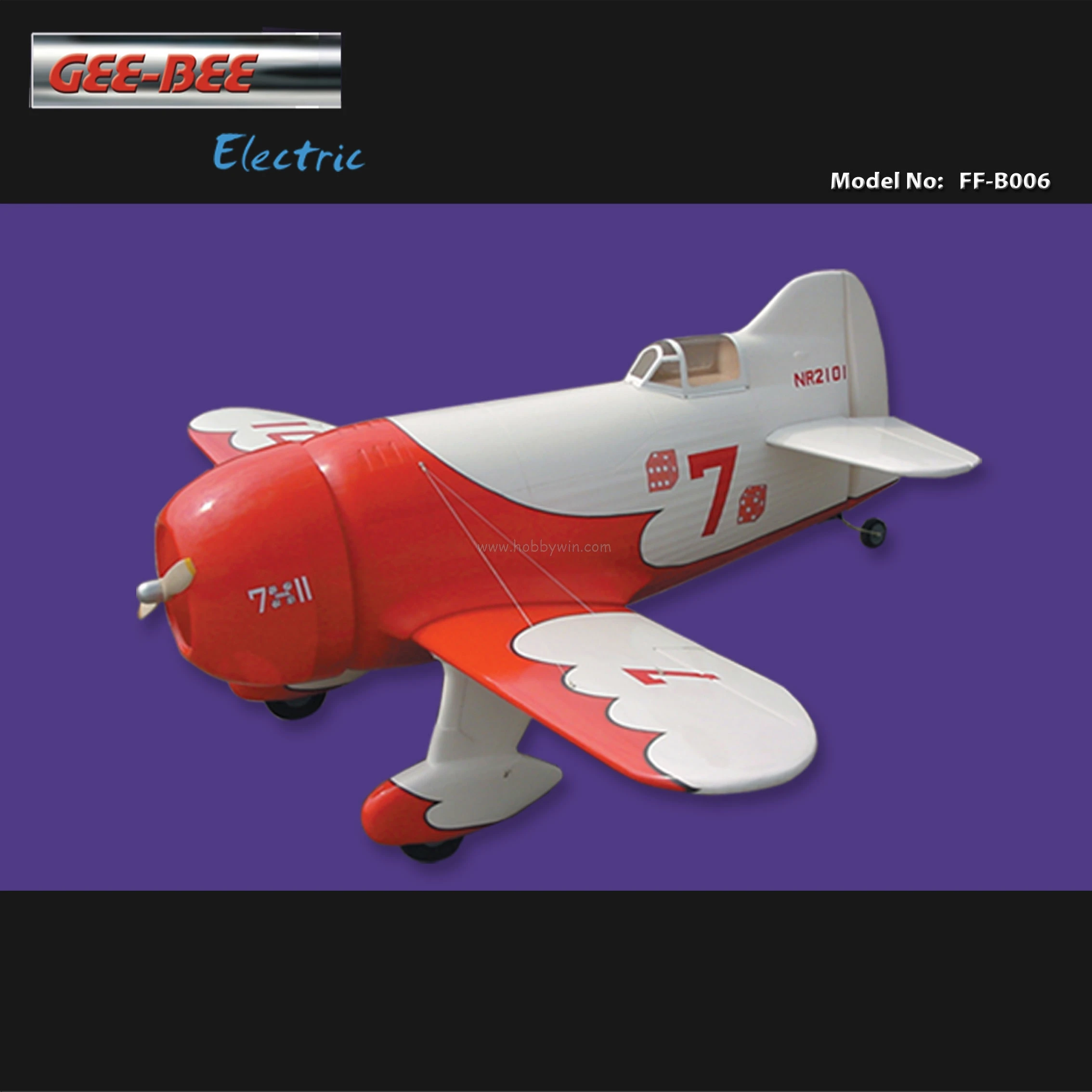 FlyFly Gee Bee 1036 мм комплект без электрической части стекловолокна и дерева RC модель Sporter самолет