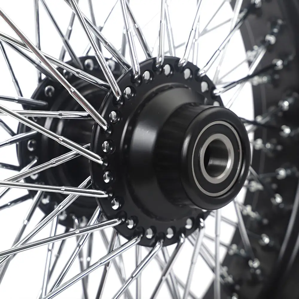 

BIKINGBOY 16" x 3.5" Single Disc 25mm Bearing Front Wheel Rim Hub 72 Spokes For Harley Dyna / Softail / Touring / Sportster