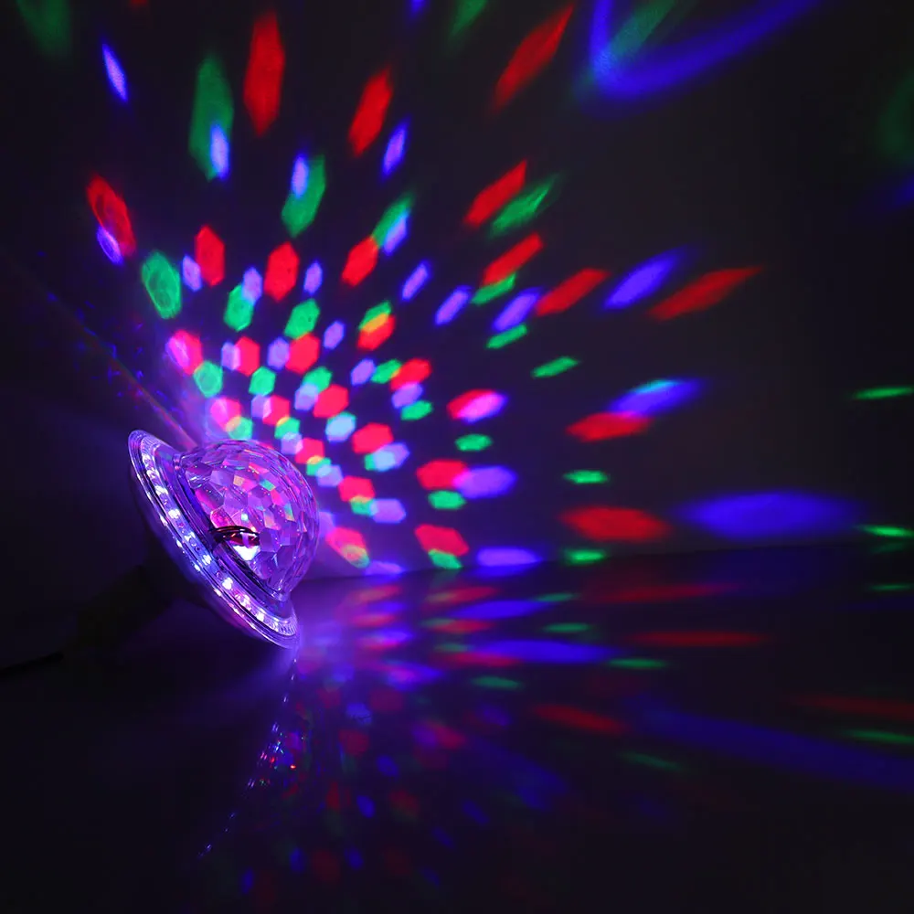 Светодиодная сценическая лампа RGB вращающийся волшебный диско шар музыкальный