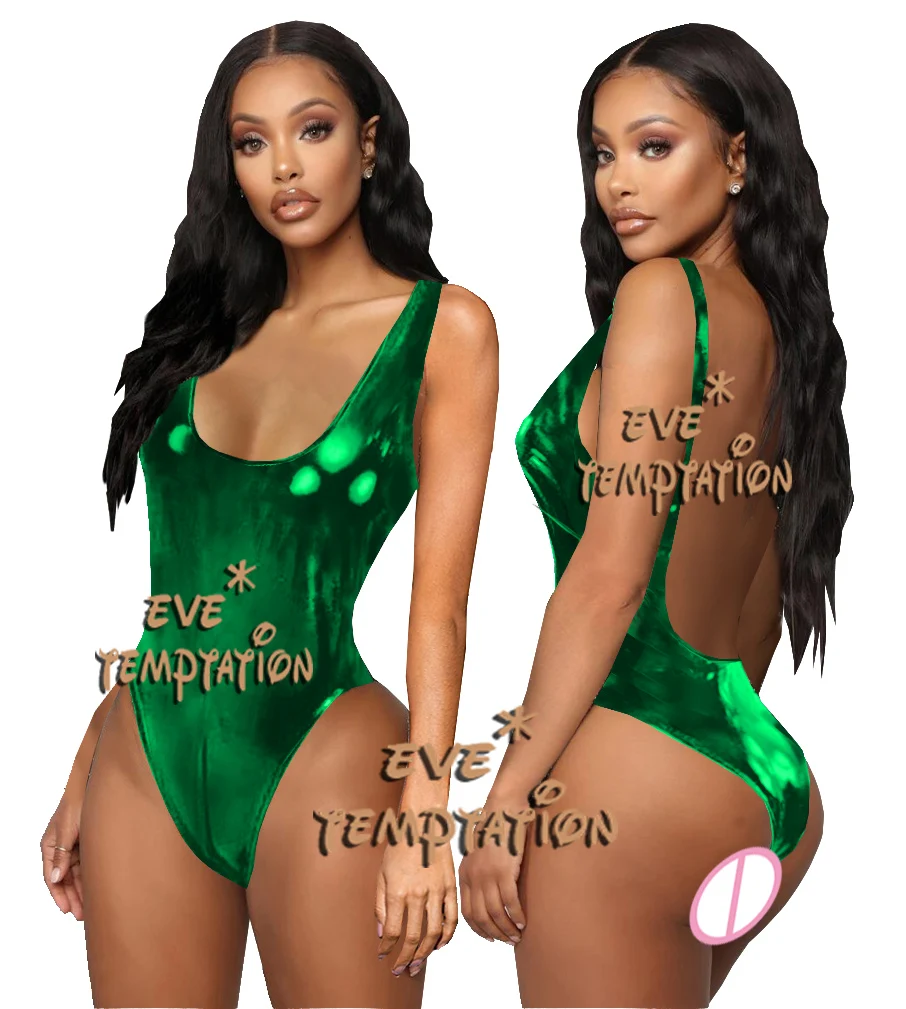 Сексуальное эластичное белье из искусственной кожи и ПВХ нижнее ночные рубашки