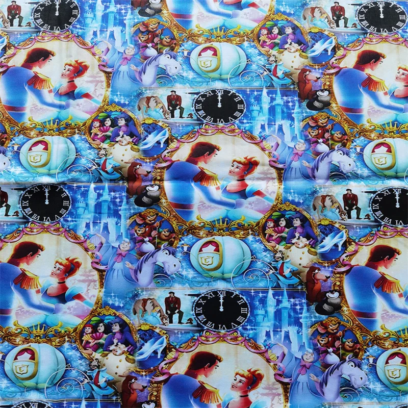 Хлопчатобумажная ткань в стиле Disney Золушки у двора для шитья детской одежды
